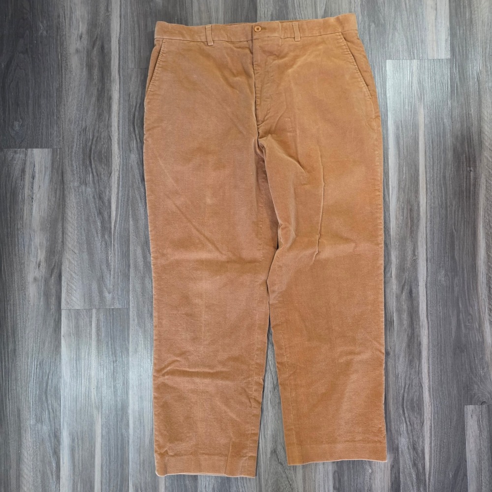 Tan Camel Corduroy Straight Leg Pants Trousers Size 35x28 G-0121